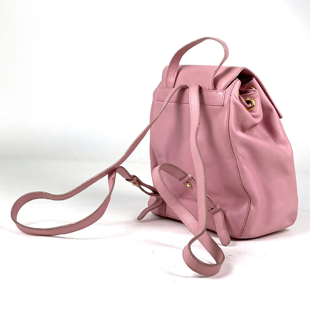 Celine logo Backpack Rucksack Daypack rucksack leather pink - Picture 2 of 7